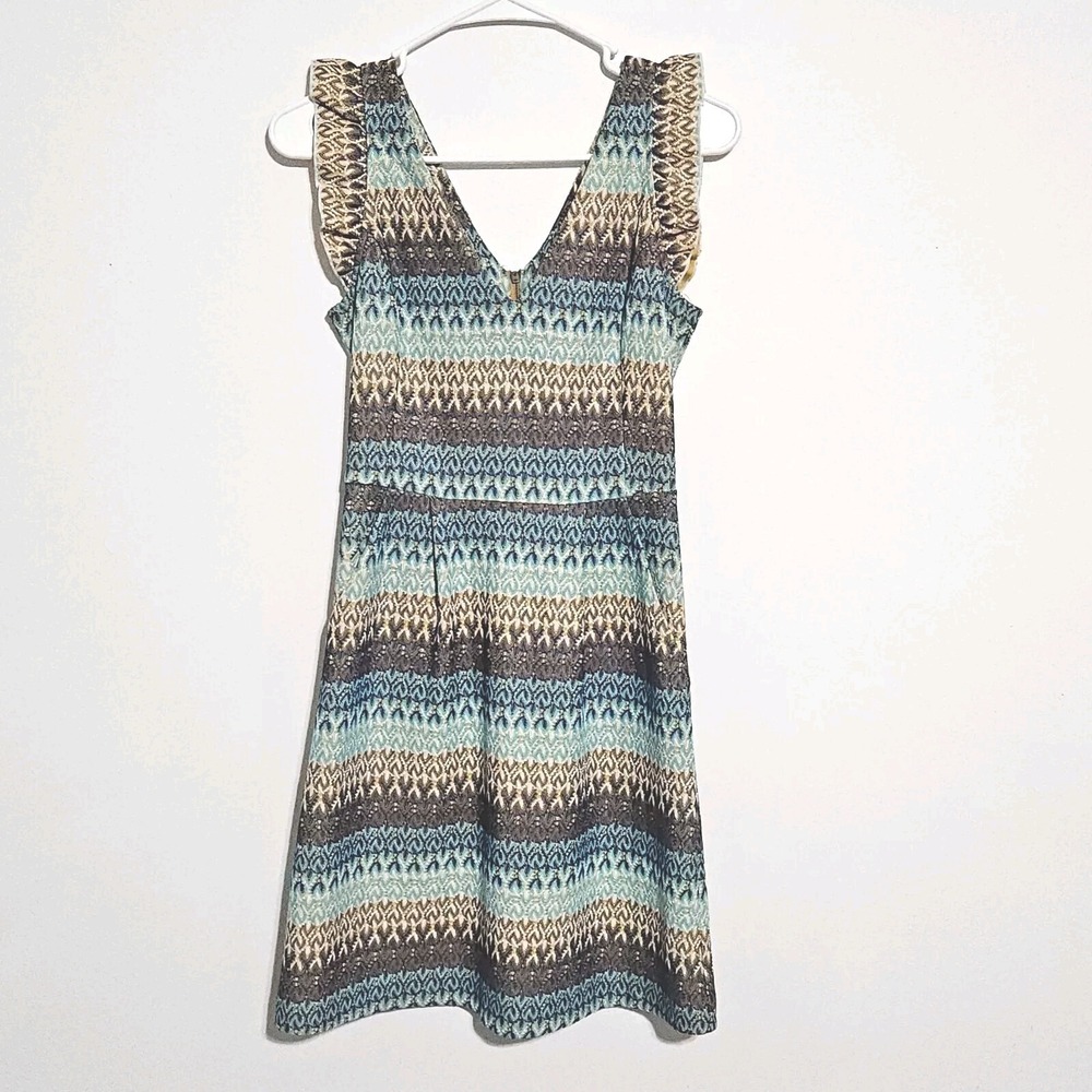 Tabitha Anthropologie Dress Women's Size 0 Boho‎ Teahouse Flutter Sleeve Pockets